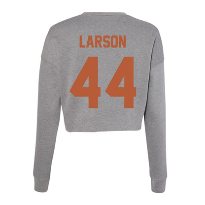 Texas - NCAA Baseball : Ashton Larson - Women's Cropped Crew Fleece-1