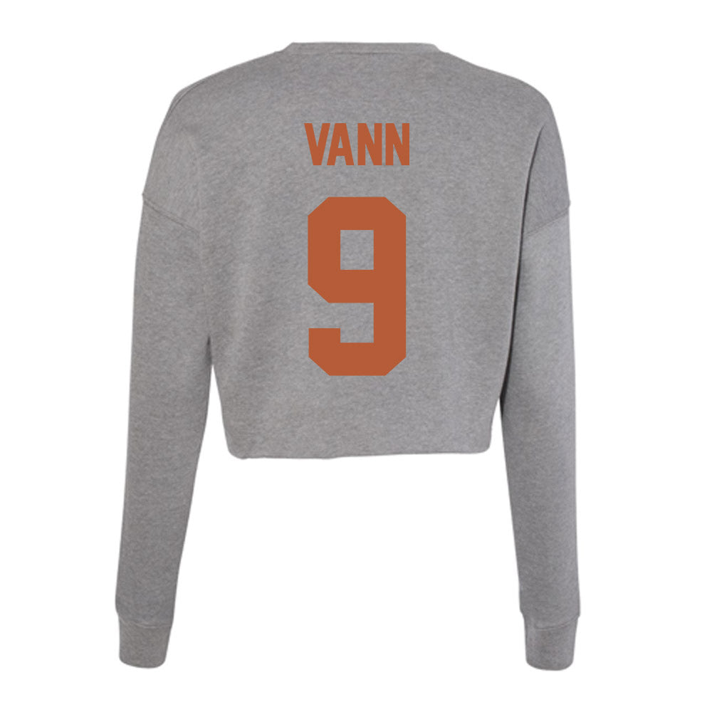 Texas - NCAA Women's Basketball : Zya Vann - Classic Shersey Women's Cropped Crew Fleece-1