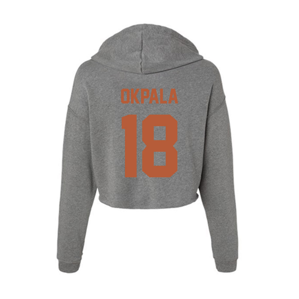 Texas - NCAA Football : Kosi Okpala - Classic Shersey Women's Crop Fleece Hooded Sweatshirt-1
