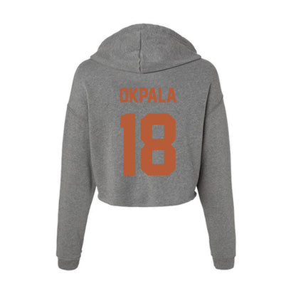 Texas - NCAA Football : Kosi Okpala - Classic Shersey Women's Crop Fleece Hooded Sweatshirt-1