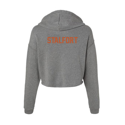 Texas - NCAA Women's Swimming & Diving : Amanda Stalfort - Women's Crop Fleece Hoodie-1