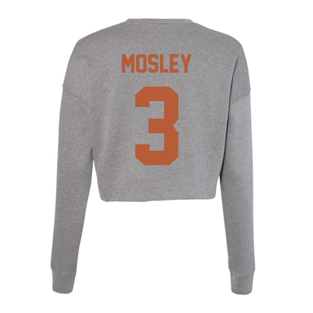 Texas - NCAA Football : Emmett Mosley - Women's Cropped Crew Fleece-1