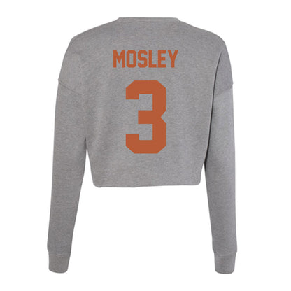 Texas - NCAA Football : Emmett Mosley - Women's Cropped Crew Fleece-1