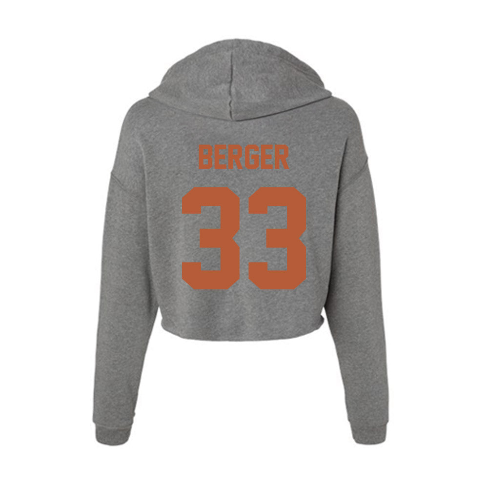 Texas - NCAA Football : Carson Berger - Women's Crop Fleece Hoodie-1