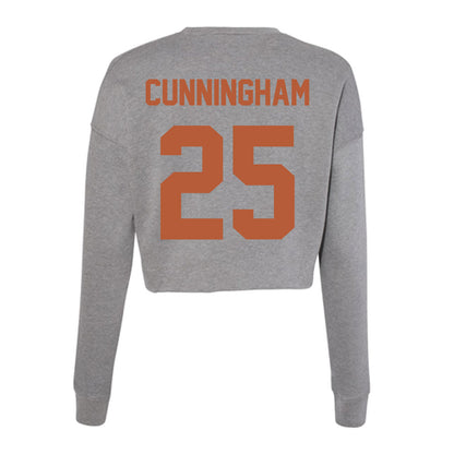 Texas - NCAA Women's Basketball : Breya Cunningham - Women's Cropped Crew Fleece-1