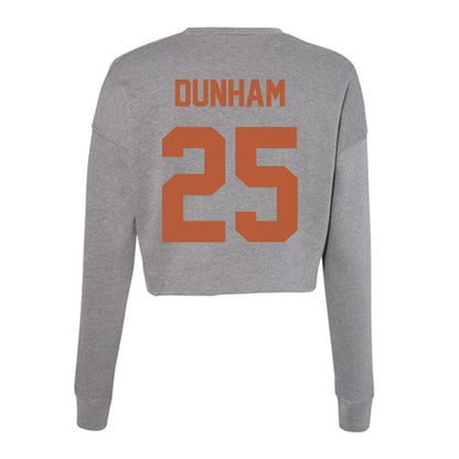 Texas - NCAA Football : Luke Dunham - Women's Cropped Crew Fleece-1