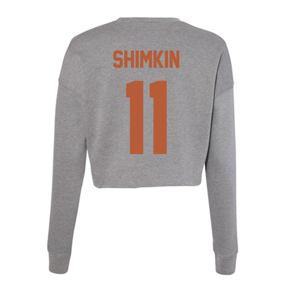 Texas - NCAA Women's Soccer : Chloe Shimkin - Women's Cropped Crew Fleece-1