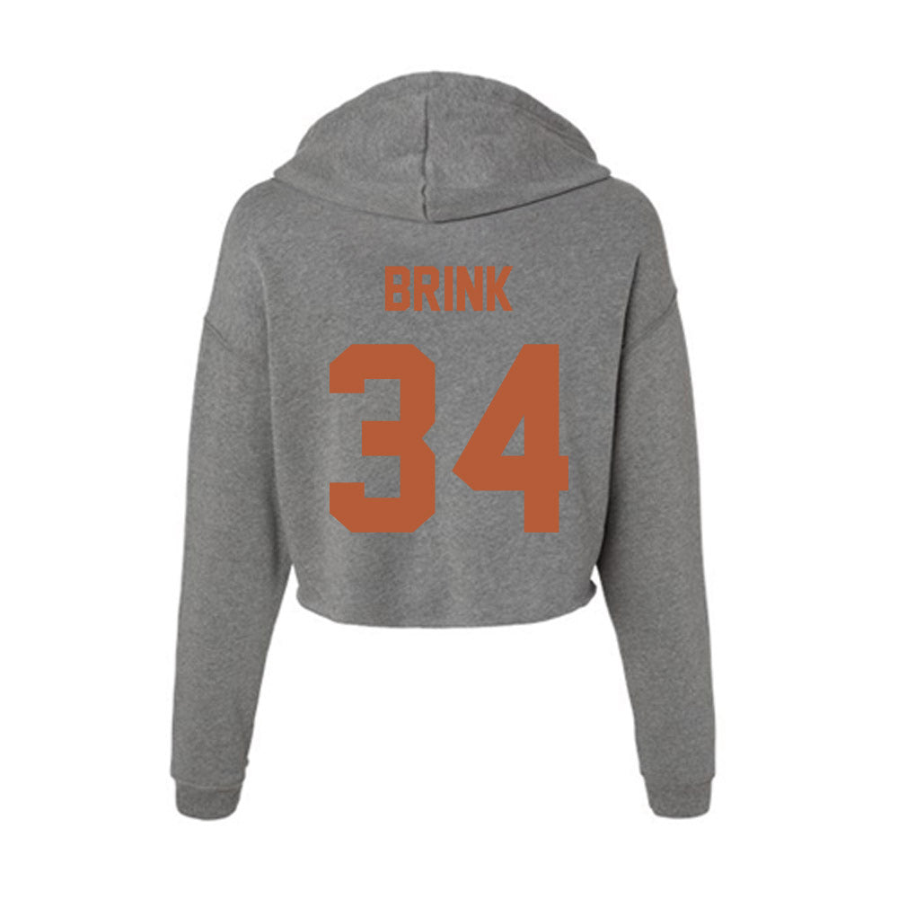 Texas - NCAA Women's Soccer : Addie Brink - Classic Shersey Women's Crop Fleece Hooded Sweatshirt-1