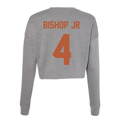 Texas - NCAA Football : Jermaine Bishop Jr - Women's Cropped Crew Fleece-1