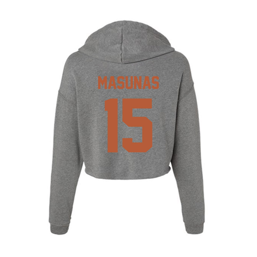 Texas - NCAA Football : Michael Masunas - Women's Crop Fleece Hoodie-1