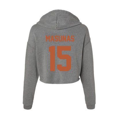 Texas - NCAA Football : Michael Masunas - Women's Crop Fleece Hoodie-1