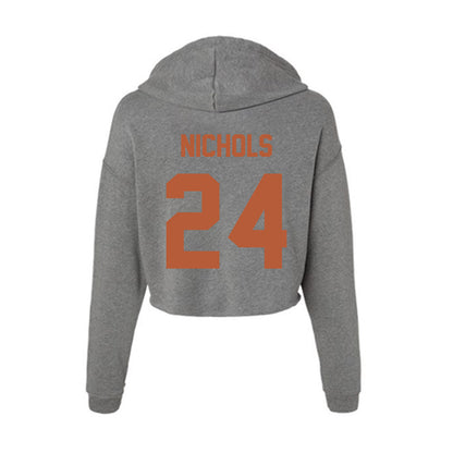 Texas - NCAA Softball : Jaycie Nichols - Women's Crop Fleece Hoodie-1
