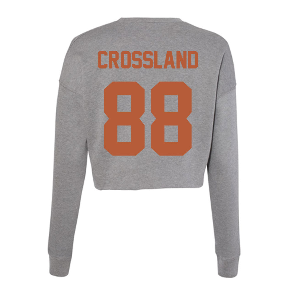 Texas - NCAA Baseball : Brett Crossland - Women's Cropped Crew Fleece-1
