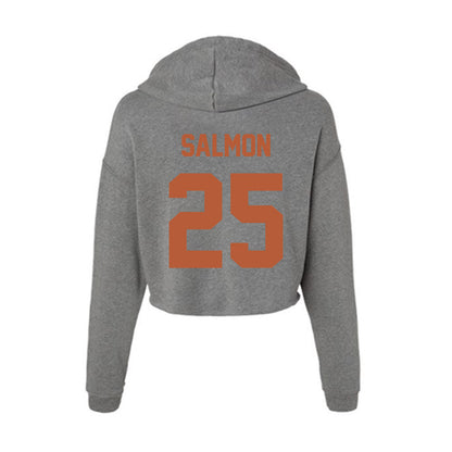 Texas - NCAA Softball : Cambria Salmon - Women's Crop Fleece Hoodie-1