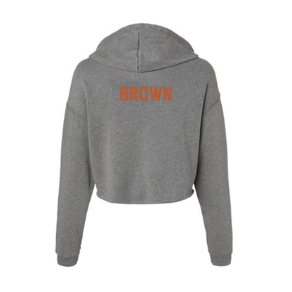 Texas - NCAA Football : Raleek Brown - Women's Crop Fleece Hoodie-1
