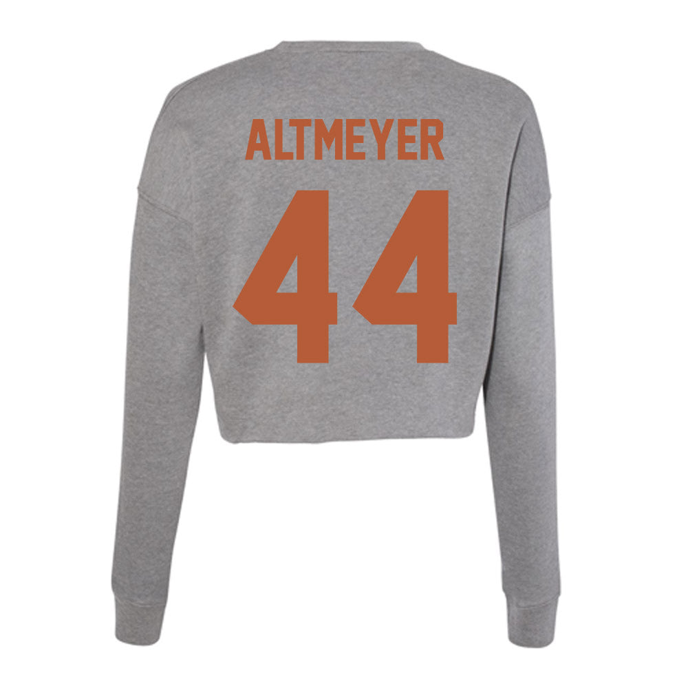 Texas - NCAA Softball : Kaiah Altmeyer - Women's Cropped Crew Fleece-1
