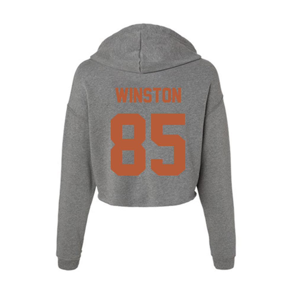 Texas - NCAA Football : Emaree Winston - Women's Crop Fleece Hoodie-1