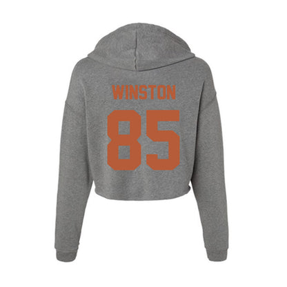 Texas - NCAA Football : Emaree Winston - Women's Crop Fleece Hoodie-1