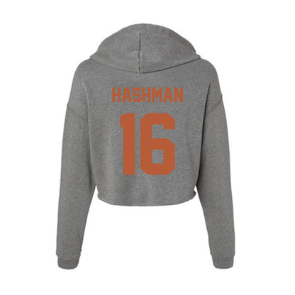 Texas - NCAA Beach Volleyball : Katie Hashman - Women's Crop Fleece Hoodie-1