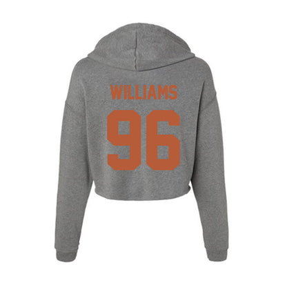 Texas - NCAA Football : Zion Williams - Women's Crop Fleece Hoodie-1