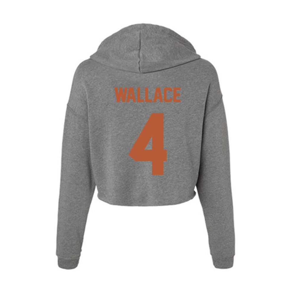 Texas - NCAA Softball : Adayah Wallace - Women's Crop Fleece Hoodie-1