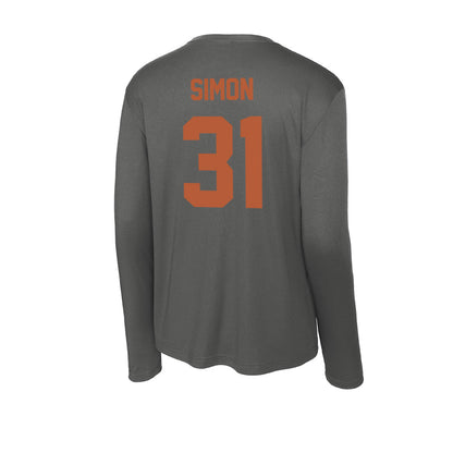 Texas - NCAA Football : James Simon - Activewear Long Sleeve T-Shirt-1