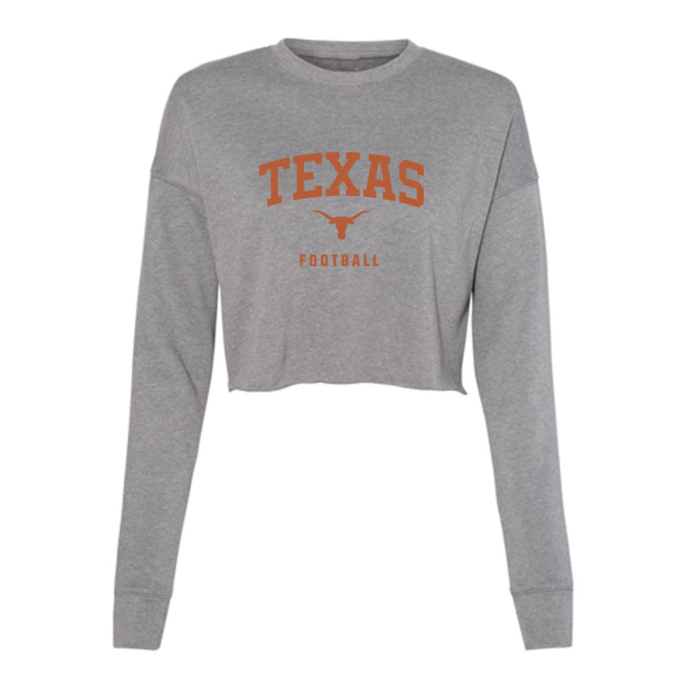 Texas - NCAA Football : James Johnson - Classic Shersey Women's Cropped Crew Fleece-0