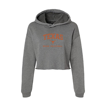 Texas - NCAA Beach Volleyball : Ava Patton - Women's Crop Fleece Hoodie-0