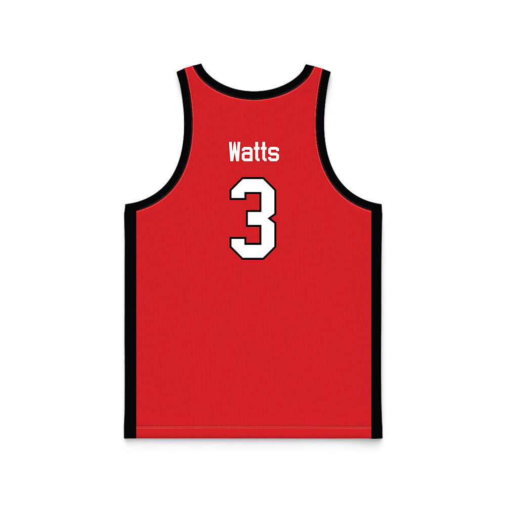 Texas Tech - NCAA Men's Basketball : Lejuan Watts - Basketball Jersey-1