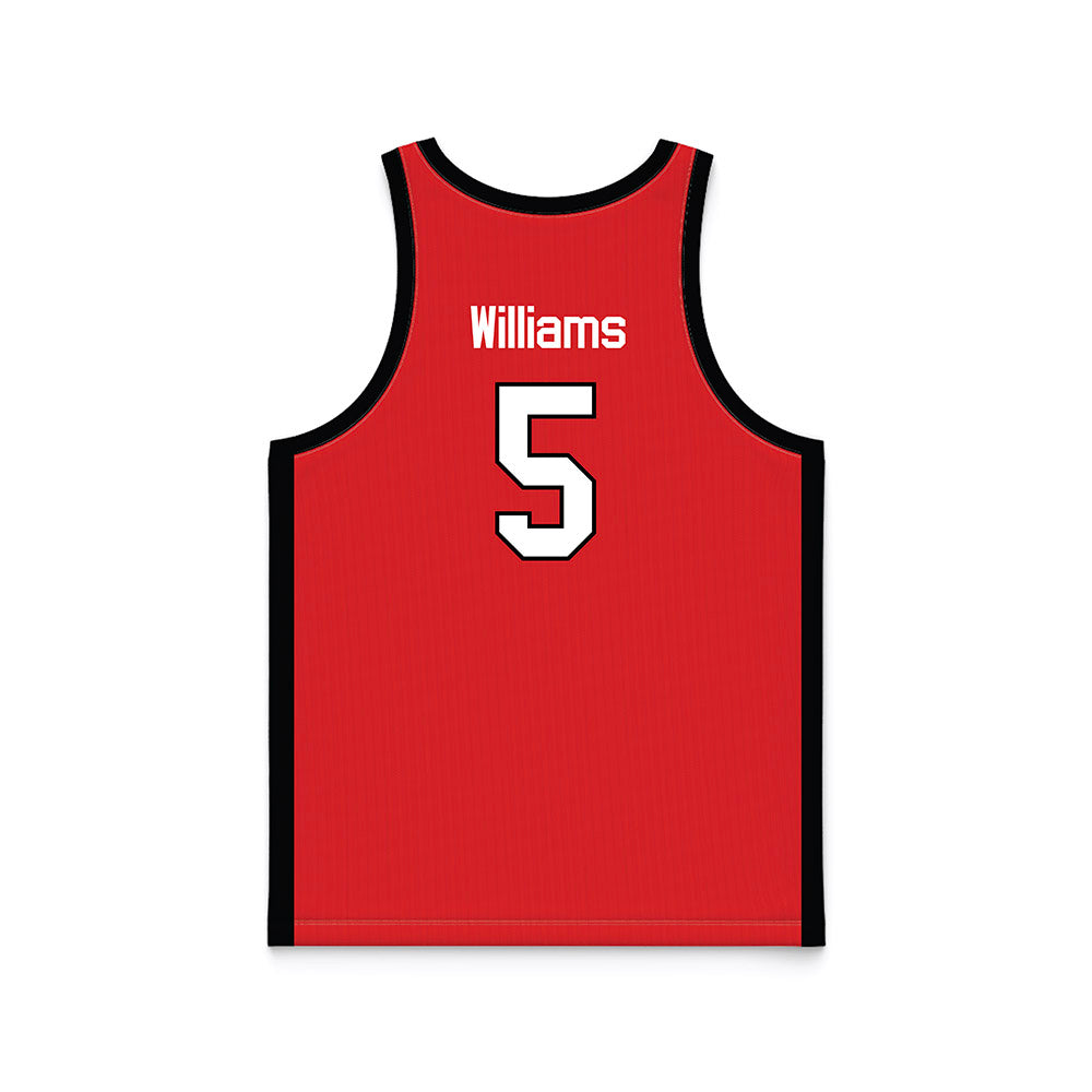 Texas Tech - NCAA Men's Basketball : Darrion Williams - Basketball Jersey-1