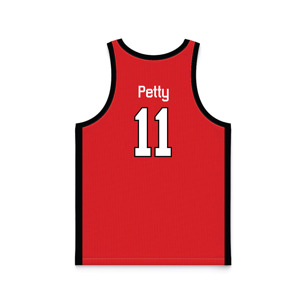 Texas Tech - NCAA Men's Basketball : Jaylen Petty - Basketball Jersey-1