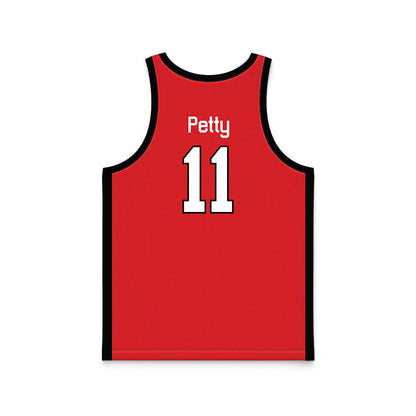 Texas Tech - NCAA Men's Basketball : Jaylen Petty - Basketball Jersey-1