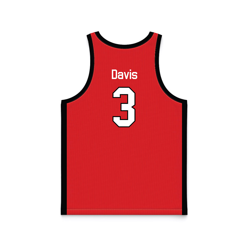 Texas Tech - NCAA Men's Basketball : Cruz Davis - Basketball Jersey-1