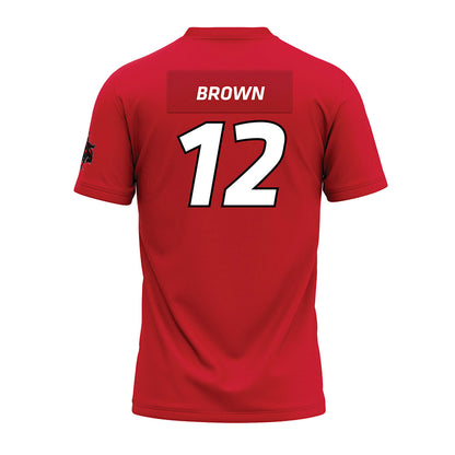 NWOSU - NCAA Football : Dashaun Brown - Red Premium Football Jersey-1