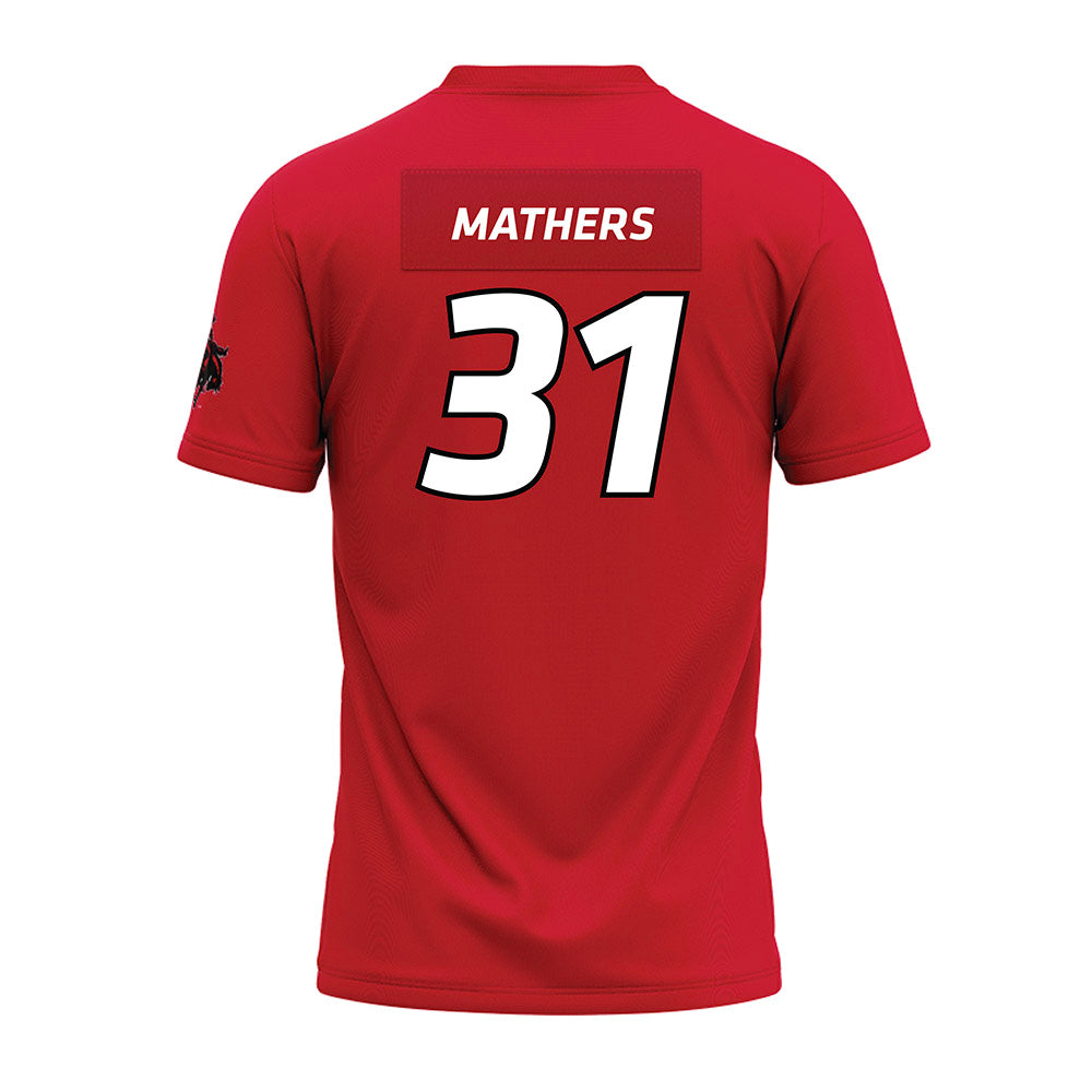 NWOSU - NCAA Football : Lantz Mathers - Red Premium Football Jersey-1