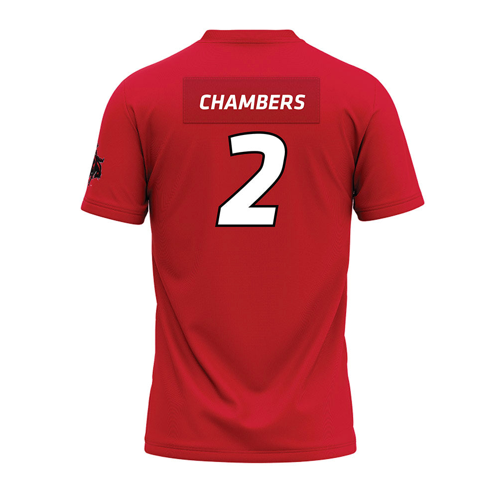 NWOSU - NCAA Football : Jemelh Chambers - Red Premium Football Jersey-1