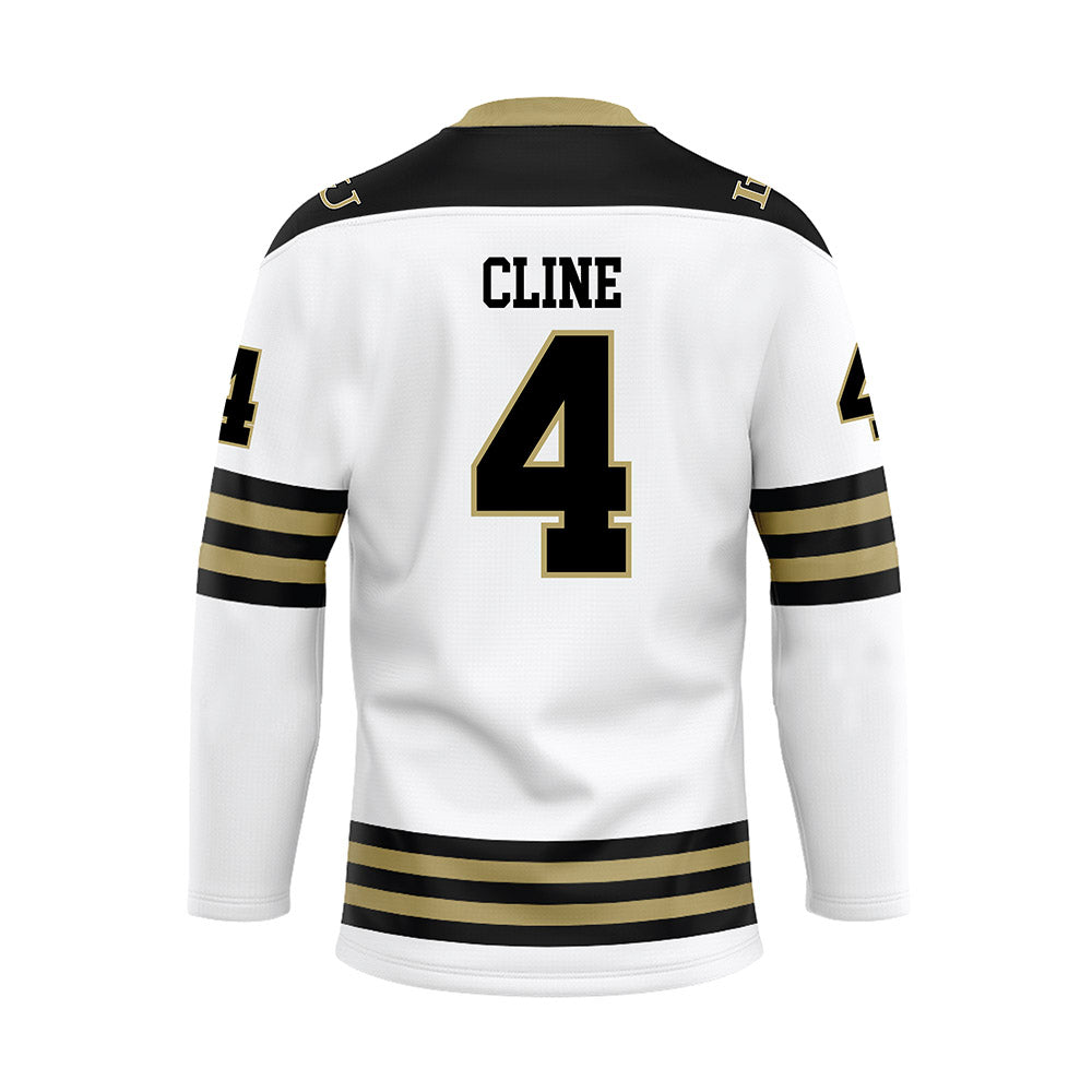 Lindenwood - NCAA Women's Ice Hockey : Paige Cline - White Hockey Jersey-1