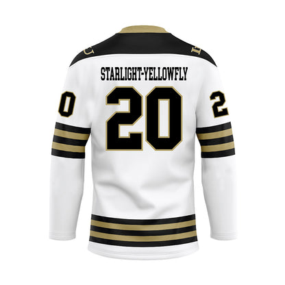 Lindenwood - NCAA Women's Ice Hockey : Tatem Starlight-Yellowfly - White Hockey Jersey-1