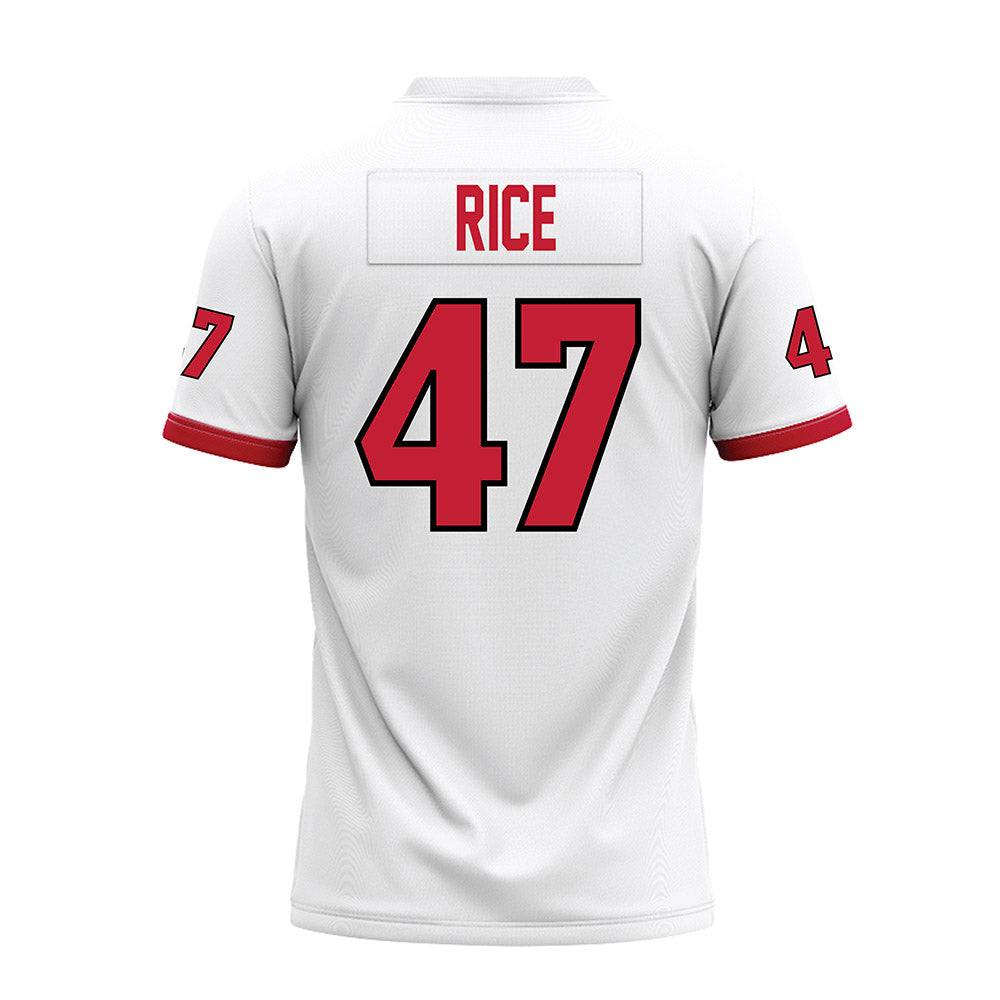 Miami of Ohio - NCAA Football : Brach Rice - White Premium Football Jersey-1