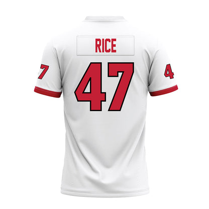 Miami of Ohio - NCAA Football : Brach Rice - White Premium Football Jersey-1