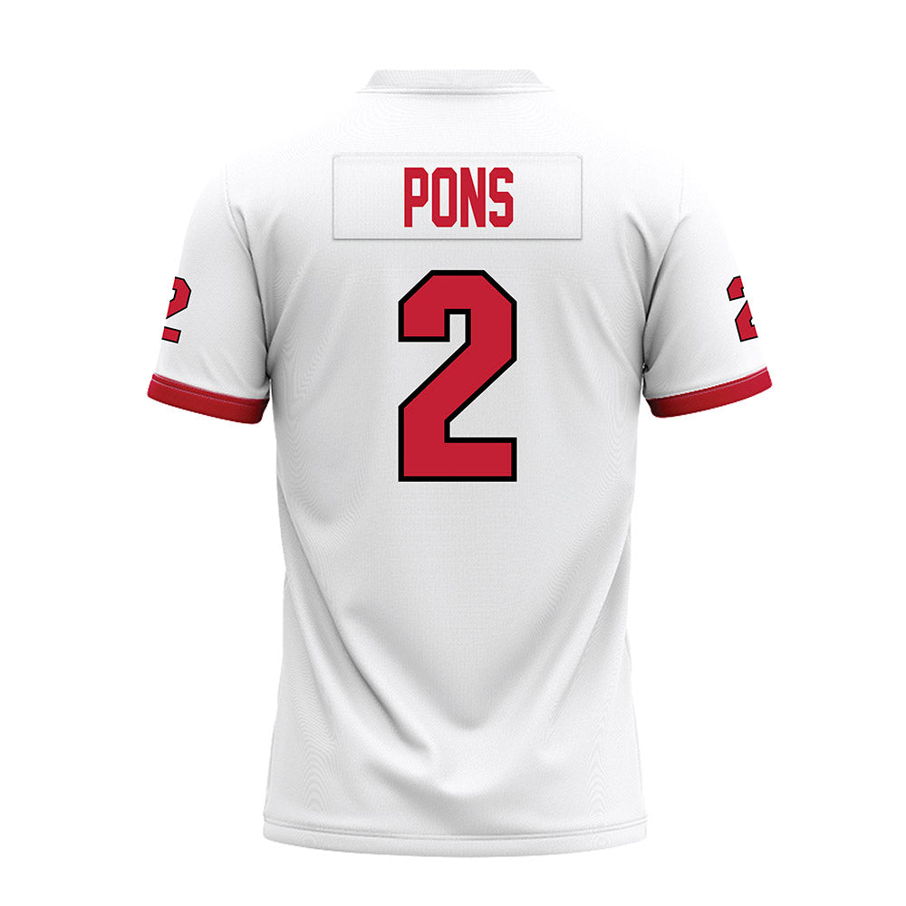 Miami of Ohio - NCAA Football : Jackson Pons - White Premium Football Jersey-1