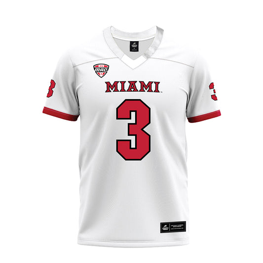 Miami of Ohio - NCAA Football : Malcolm McCain - White Premium Football Jersey-0