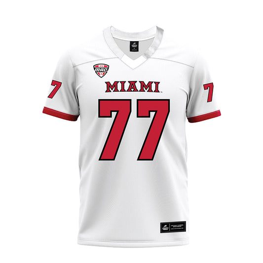 Miami of Ohio - Football Alumni : Austin Uke - White Premium Football Jersey-0