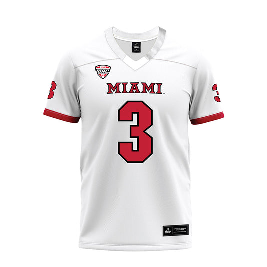 Miami of Ohio - NCAA Football : Quintin Simmons - White Premium Football Jersey-0