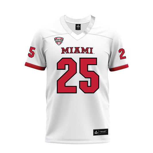 Miami of Ohio - NCAA Football : Ike Steward - White Premium Football Jersey-0