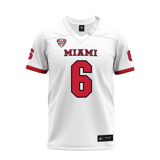 Miami of Ohio - Football Alumni : Jordan Brunson - White Premium Football Jersey-0