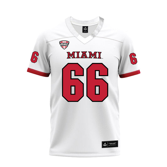 Miami of Ohio - NCAA Football : Dominik Kosznicki - White Premium Football Jersey-0
