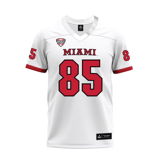 Miami of Ohio - NCAA Football : Trey Zvonar - White Premium Football Jersey-0