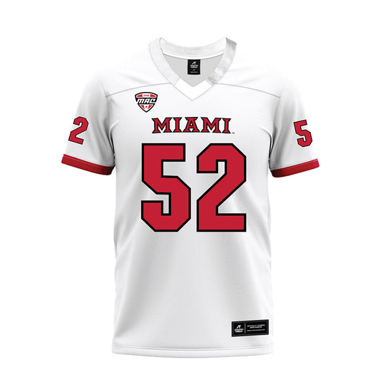 Miami of Ohio - NCAA Football : Marcus Moore Jr - White Premium Football Jersey-0