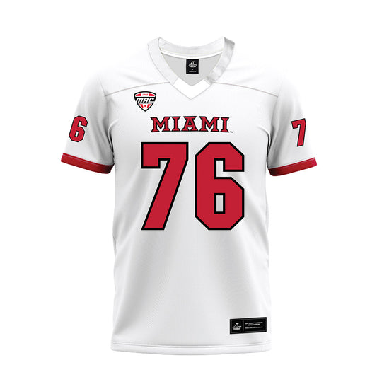 Miami of Ohio - NCAA Football : Brian Beidatsch - White Premium Football Jersey-0